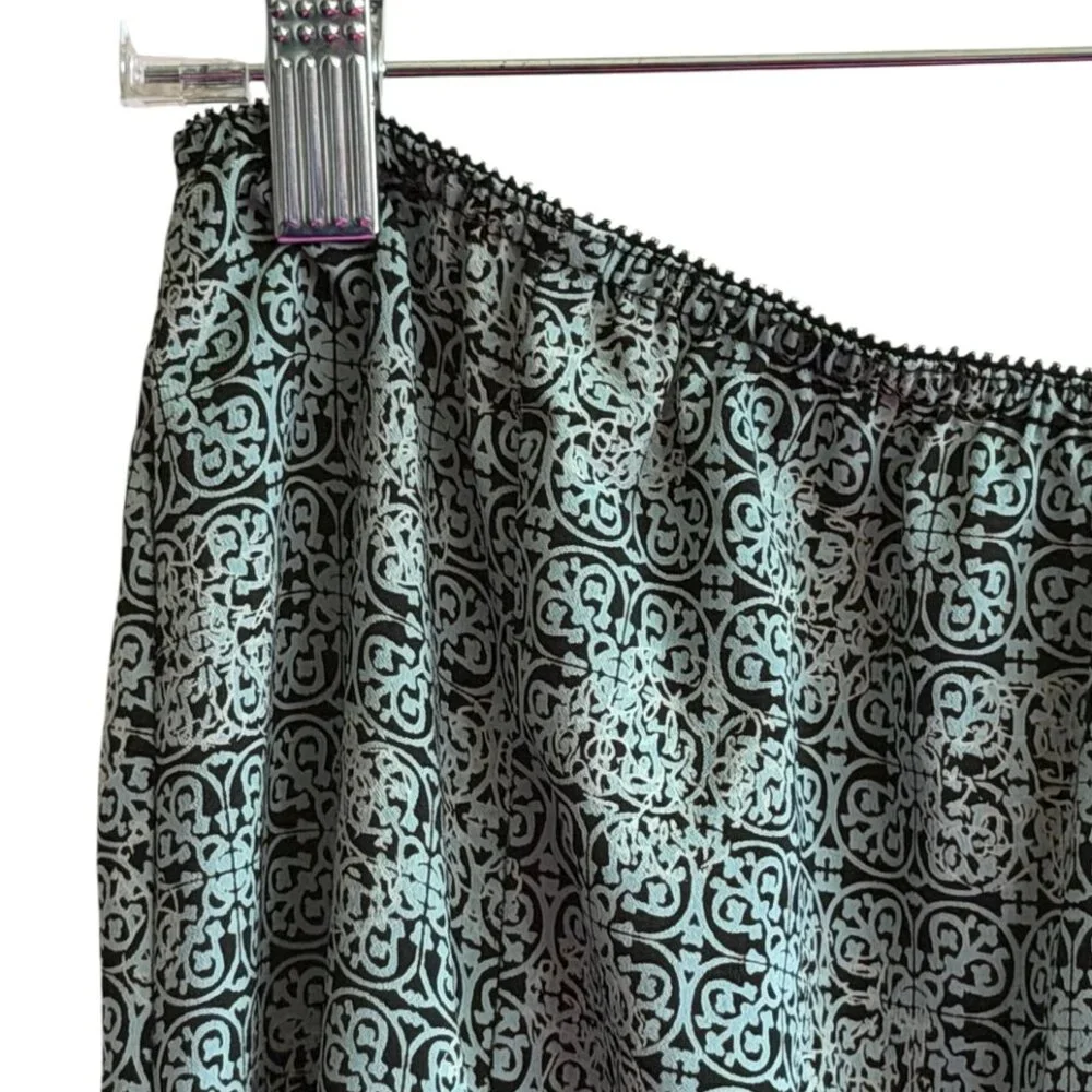 Rena Rowan Green Patterned Maxi Skirt